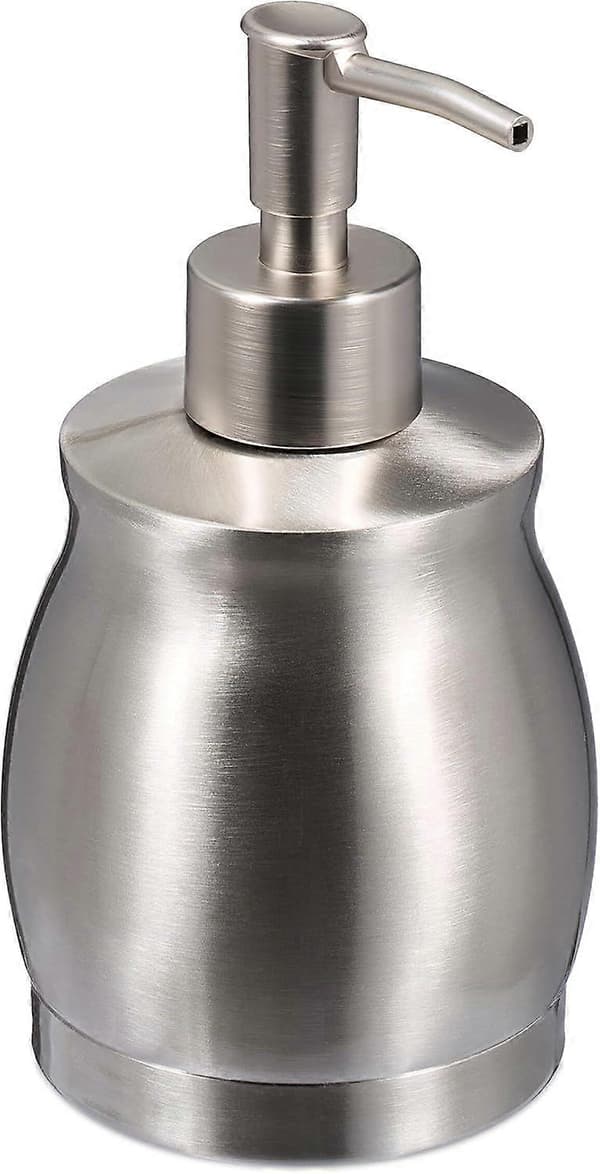 Tvåldispenser, påfyllningsbar, rostfritt stål, för badrum och kök, silver, 16,5*9cm