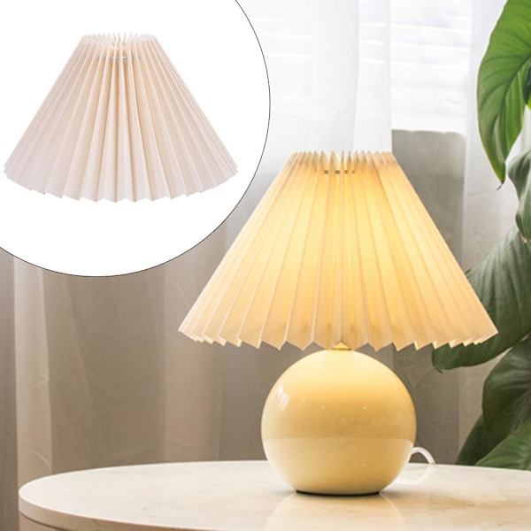 Modern Lampskärm Fläktformad Lampskärm Dammtät Ljusskydd Beige_28cm