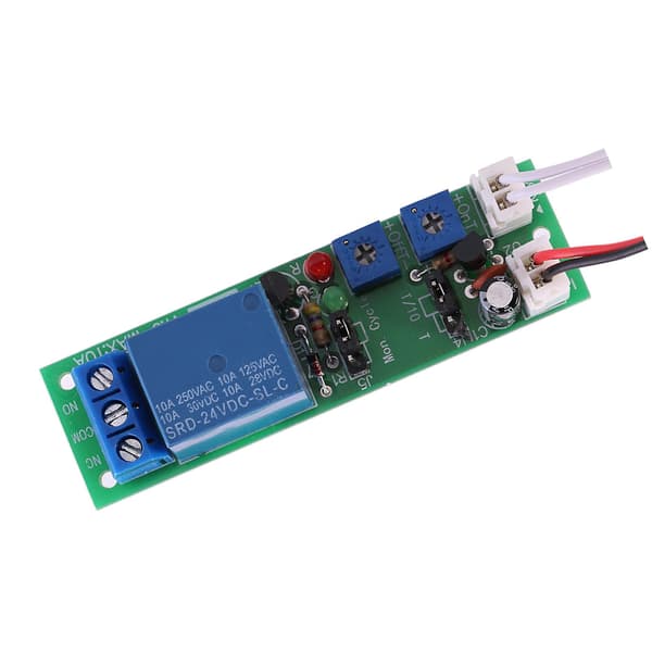 Timer Relay Module DC 5V 12V 24V Adjustable Cycle Timer Delay On/Off Switch Relay Module (DC24V, 0-15min)