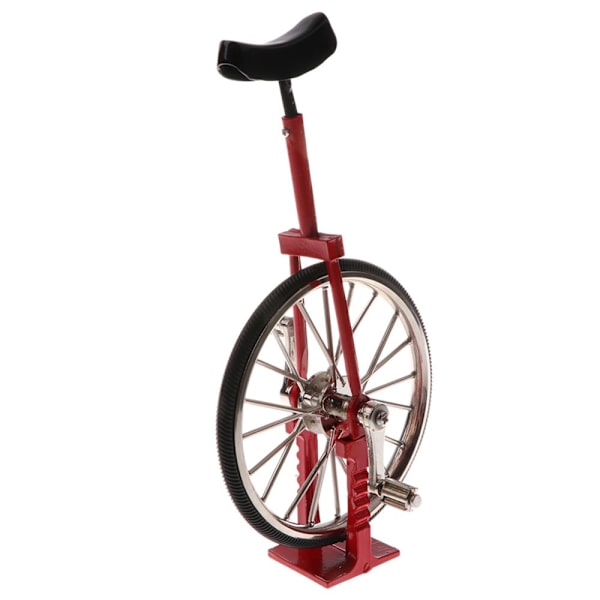 1:10 Skala Legering Pressgjuten Enhjuling Modell Replika Cykel Leksak Röd