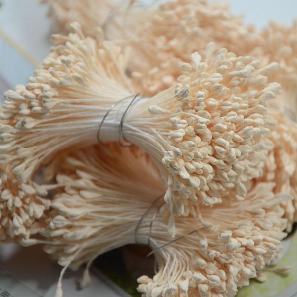 720 Stycken Dubbla Huvuden Konstgjorda Blomsterstånd Pistill För Bröllopsdekoration 6cm