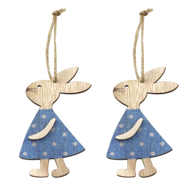 2st/ set Bra snidad vacker hängande dekor trä Levande kaninform hängande widget för påsk 2