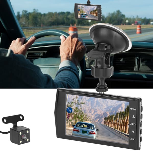 [RM]4in Car Dash Cam Touch Screen Built-in G-sensor MOV Video Format Driving Recorder