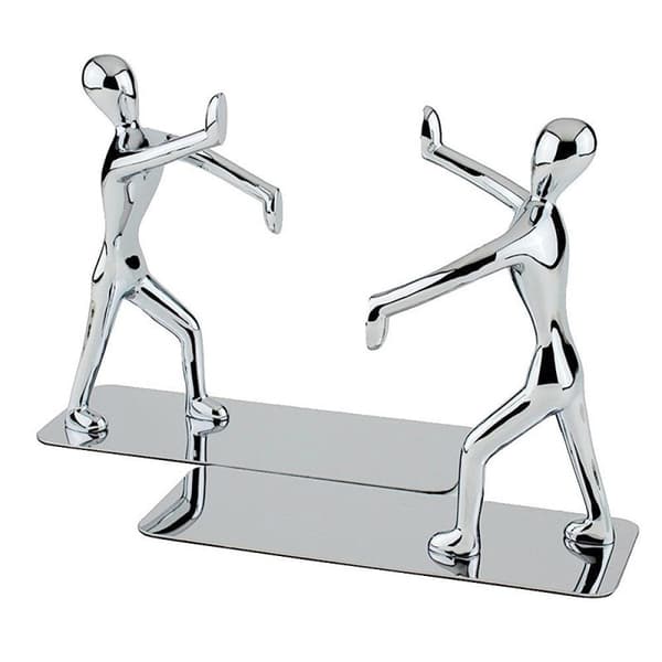 [RM]Modern Book Organization Solution, Creative Man-Shaped Bookends with Non-Slip Base for Home Office Decoration