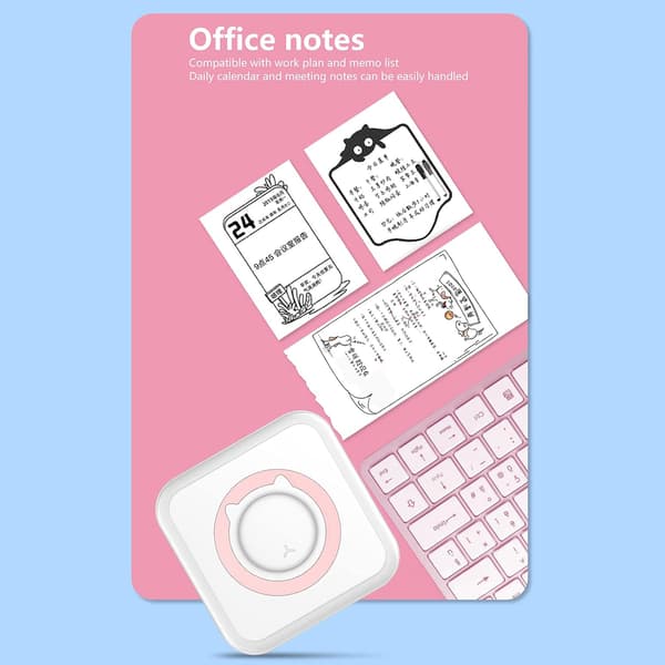 Label Printer All-in-one Mini Printer Portable Multifunctional Photo Printer Green 10 Rolls of Paper