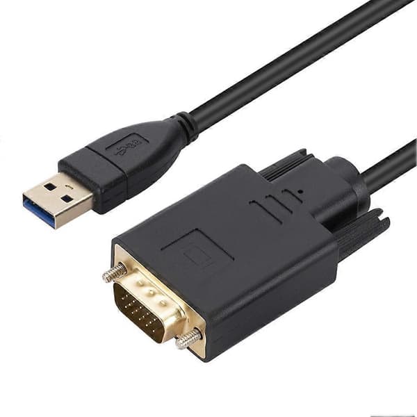 1,8 m USB 3.0 til VGA-kabel 1080P USB3.0 hann til VGA hann-omformeradapterkabel for bærbar PC UHD Exte