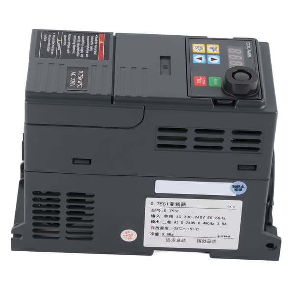 [RM]Frequency Converter 1 to 3 Phase Vector Converter Inverter 220-240V Input 0-240V Output 0.75kw 4A