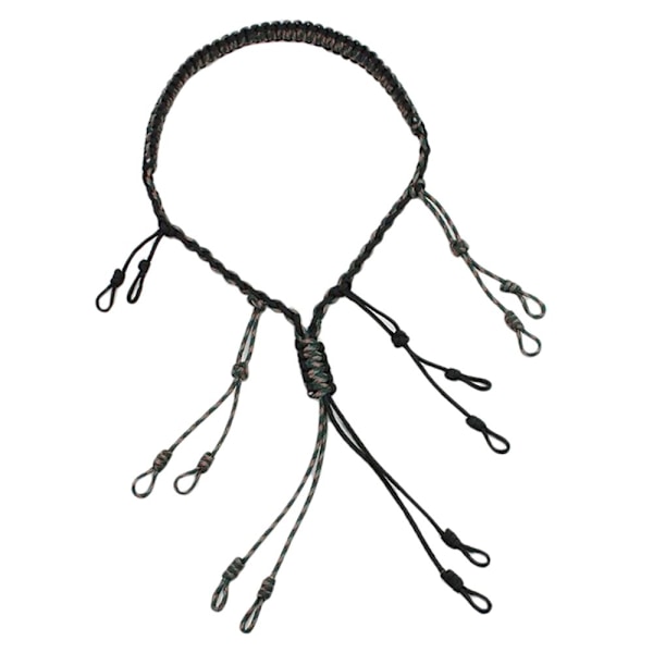 Handflätad Paracord Jakt Ankvissel Rem 65cm Svart
