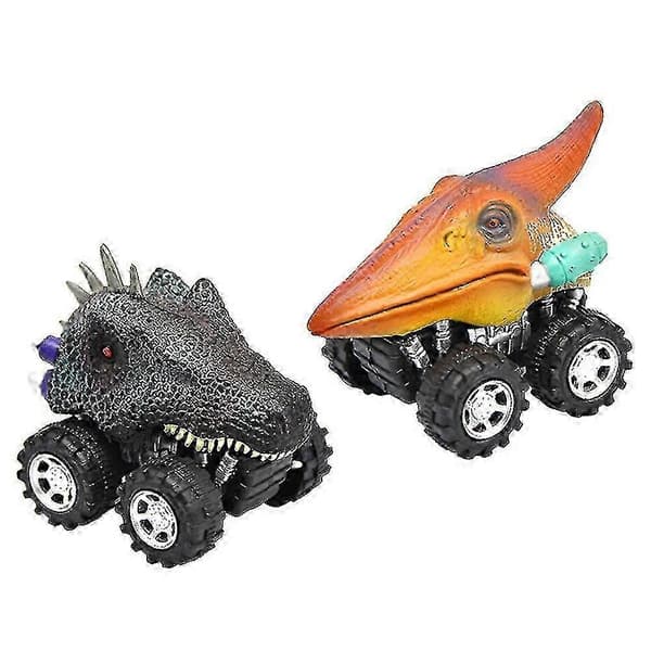 Dinosaurie Pull Back Bil Höghastighets Känslig Anti-fall 6-pack Bil Leksaker Presenter För Barn