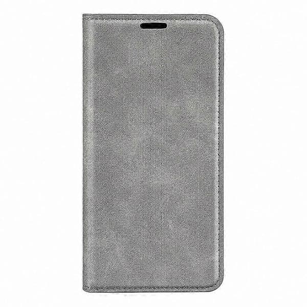 Motorola Moto G86 Power 5G Etui, Læderpung Cover med Kortpladser, Grå