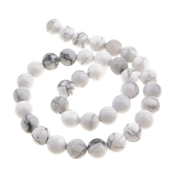 naturlig vit howlit ädelsten runda lösa pärlor för att göra smycken gör 10 mm
