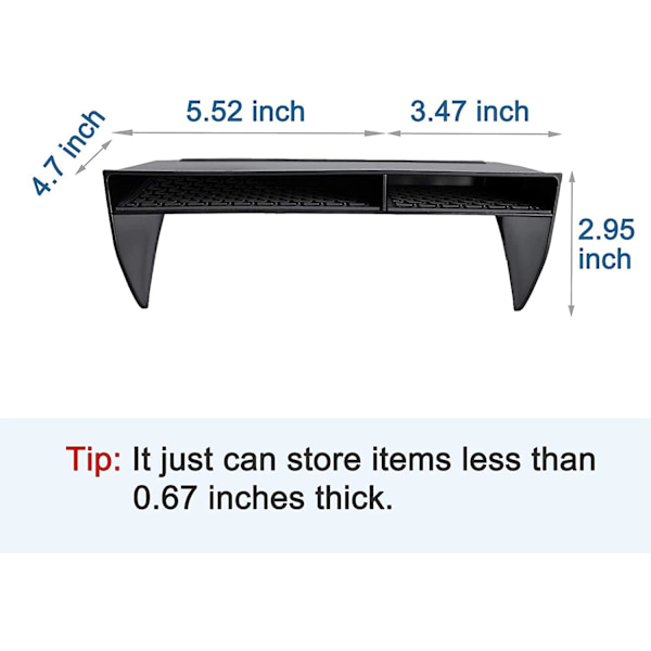 Mittkonsol Organizer Kompatibel Med Toyota Rav4 2021 2020 2019, ABS Material Insats Fack Växelspak Sekundär Förvaringslåda - Uppgraderad Design