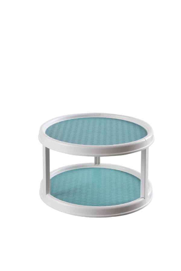 Lazy Swivel-förvaringsbehållare i plast - halkfri 9\" & 12\" blå blue large