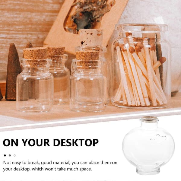 [RM]Glas önskeförvaringsburk 1 st transparent trä