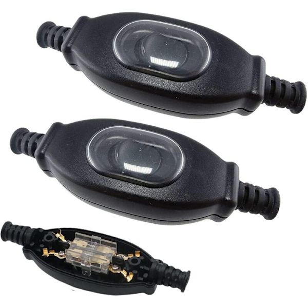 [RM] Cord Switch 2pcs Waterproof Push Button Switch Ip65 Dustproof Waterproof Cord Switch-