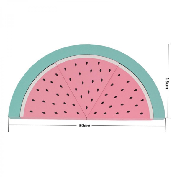 Trä Rosa vattenmelon Lärleksak Geometri Pedagogisk byggstenspussel Montessori Handgjorda hantverk Roliga leksaker