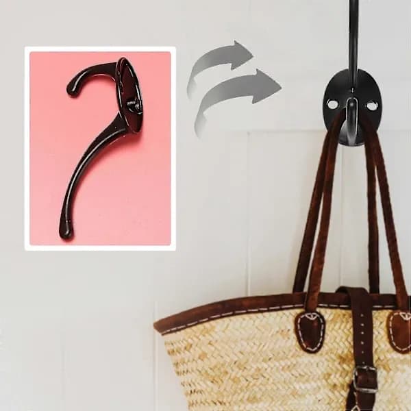 [RM]12-pack Coat Rack Mounted with Retro Double Hooks, Useful Hooks for Coat, F