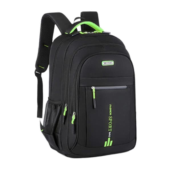 Laptop Rygsæk Nylon Multifunktionel Daypack til Vandring College Udendørs Sport Green
