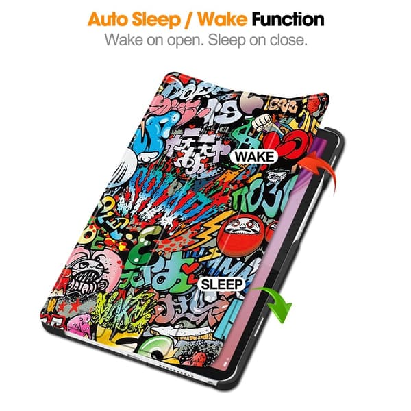 [RM] Tri-fold deksel til Lenovo Tab One - Graffiti multifärg multicolor