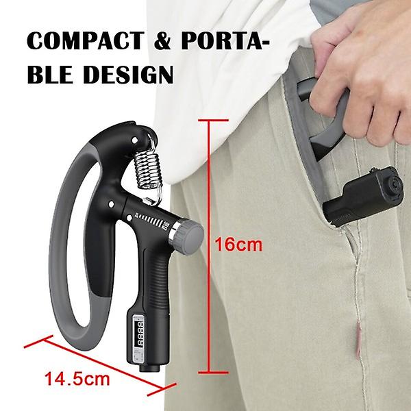 Justerbar Kraftig Handtränare Fitness Hand Exerciser Grepp Handledsträning Öka Styrka Fjäder Finger Nyp Expander