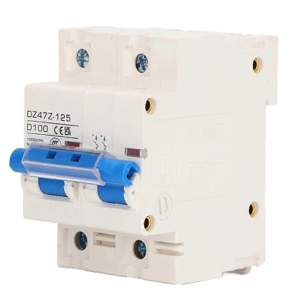 DC-afbryder 2P DZ47Z 125 100A DIN-skinne miniatureafbryder til solcelleanlæg 1000V blå