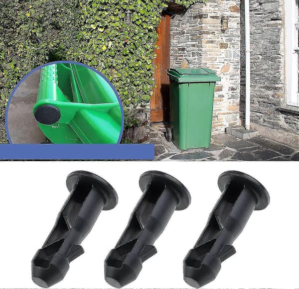 3 par hengselpinner til søppeldunklokk i plast, 65 mm x 18 mm