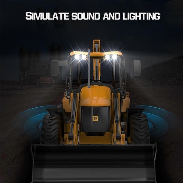 Double E E589 RC Grävmaskin traktor 2.4G 6 Kanal RC Radiostyrd bil 6CH elektrisk Grävlastare Leksaker för pojkar barn Present E598