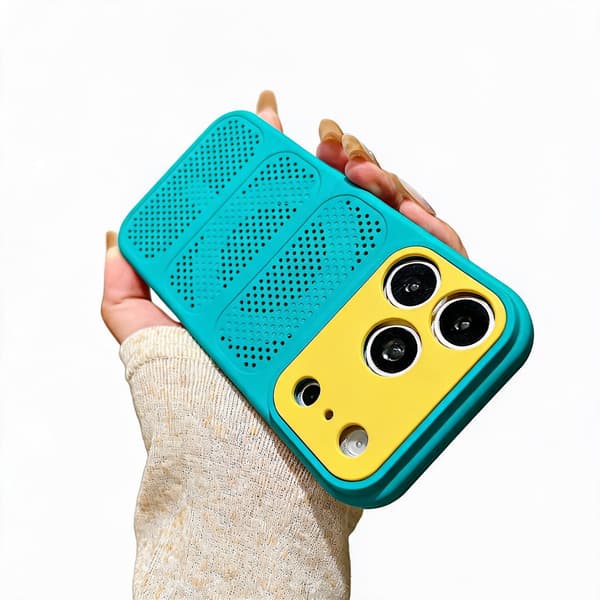Etui til iPhone 18 Pro med varmeafledende net Yellow-Green