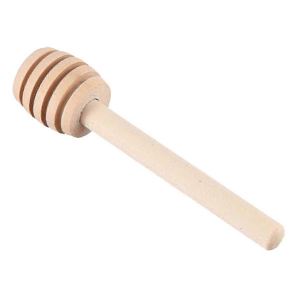 100-pack Mini 7,6 cm Honungsdippare i Trä, Individuellt Förpackade, Serveringssked för Honungsburk