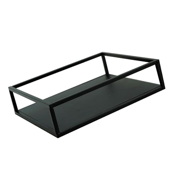 Svart Geometrisk Linje Tårt- och Dessertfat Fruktfat för Skrivbord 20x20x5cm
