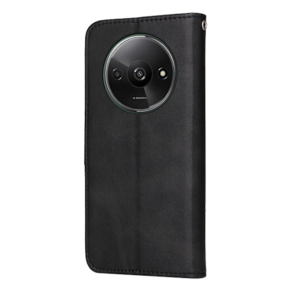 SKALO Xiaomi Redmi A3 PU-nahkalompakkokotelo - Useita värejä Black Svart