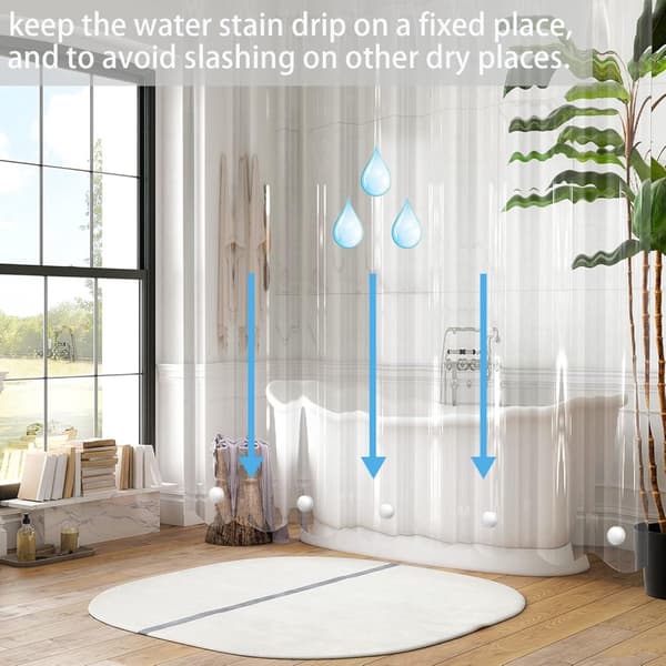 [RM] Duschdraperivikter (4-pack) Duschdraperimagneter Runda magnetiska duschdraperier Silikonmagnetvikter Dusch i rostfritt stål Vit