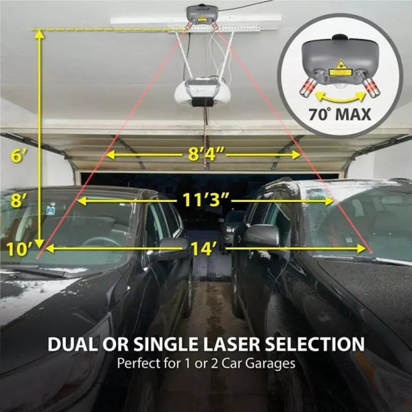 Uppgraderad Right Of Park Dubbel Laser Garage Parkeringshjälp För Bil SUV Säkerhetshjälp
