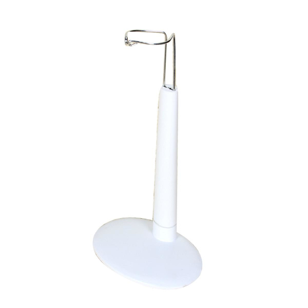 Justerbart dockställ i plast och metall, display 22-34cm Dekor Vit