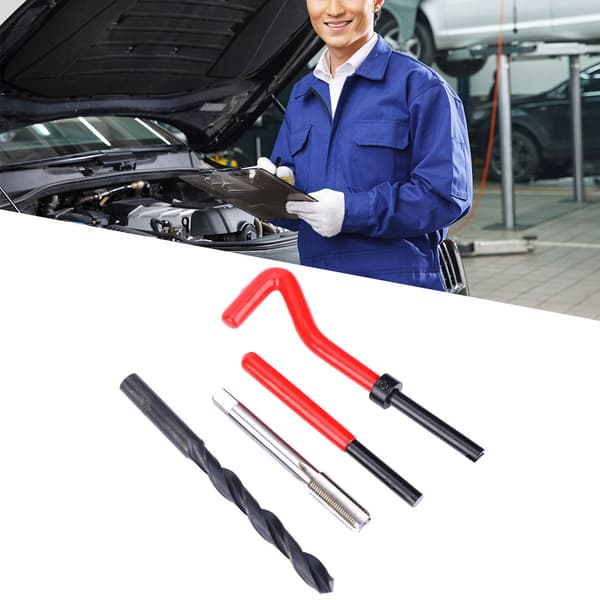 [RM]17pcs M10x1 Stainless Steel Thread Repair Kit Drill Tap Wrench Insert Tool