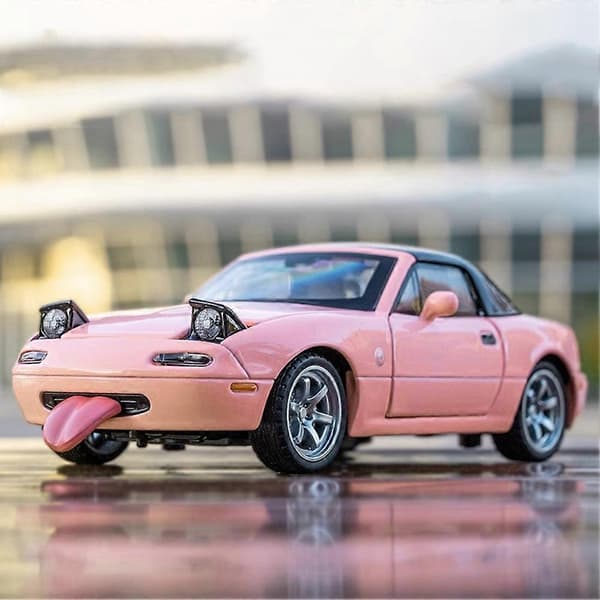 1/32 MX-5 Diecast Lekebilmodell med Lyd og Lys, Åpningsbare Dører, Miniatyr Samlebil for Barn Gutter