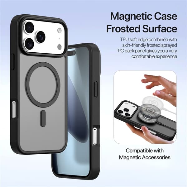 DUX DUCIS iPhone 17 Pro Max/18 Pro Max 2-i-1 Magnetfodral Lawa Series Svart 213