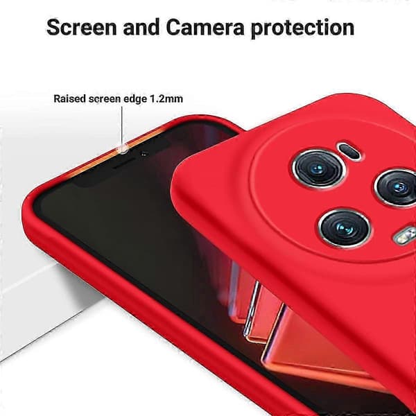 [RM] Ensfarvet flydende silikone-cover med stødabsorbering Red For Honor Magic5 Pro