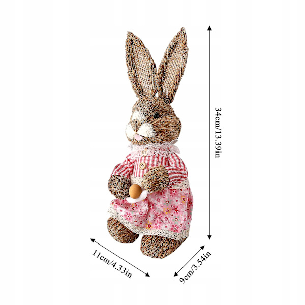 Påskdekorationer Hare Kanin Canvas Ornament I