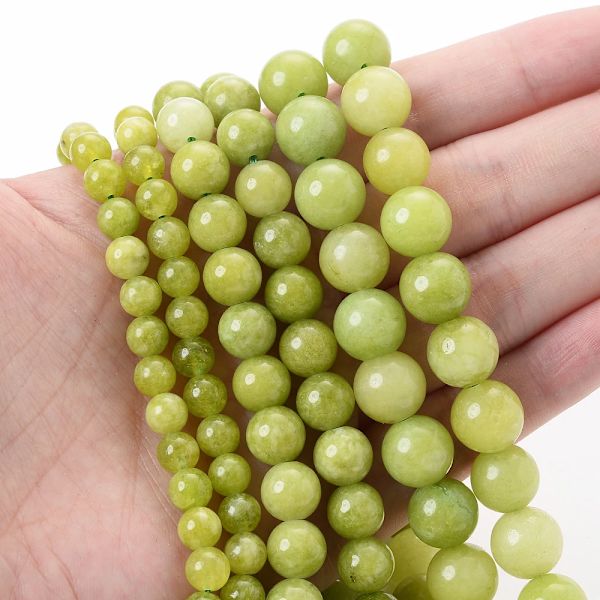 Pärlor för Smyckestillverkning DIY Armband Halsband olivine 4mm(around 91pcs)