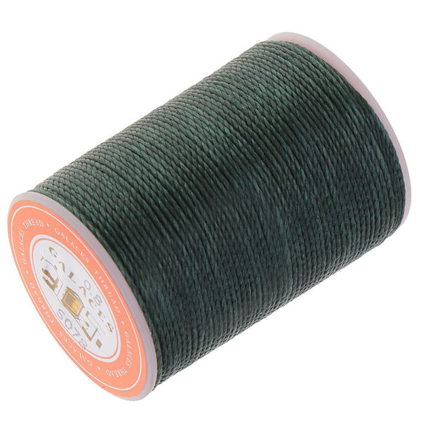 Rund Polyester Vaxtråd 0.8mm Sömnad DIY Sömnad Grön Svart