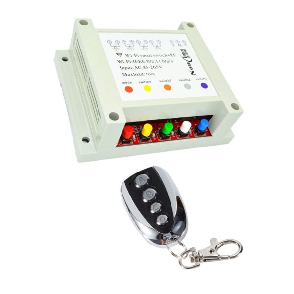 220V Trådlös Timer Wifi Switch Fjärrkontroll Switch Trådlös Home Automation Module Svart