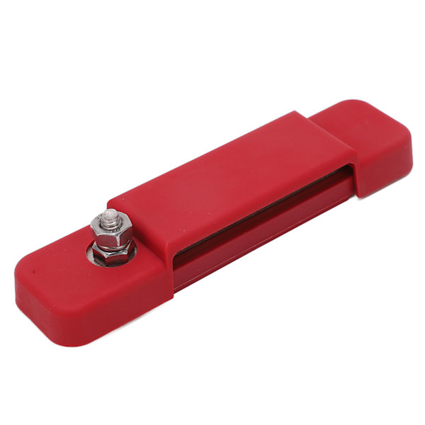 12-terminal strömbox med lock, universal för bil, båt, solpaneler, röd[RM]