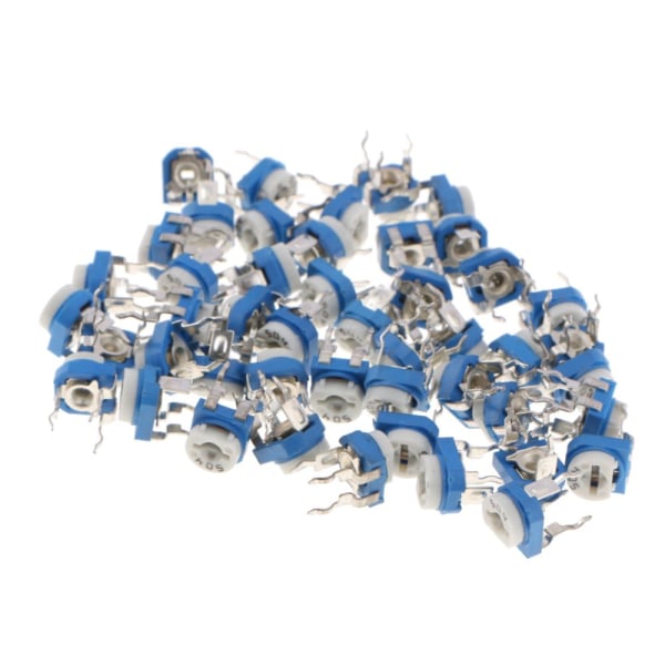 50x 10 värden linjär trimmerpotentiometer, 3-terminal variabel resistor 500k