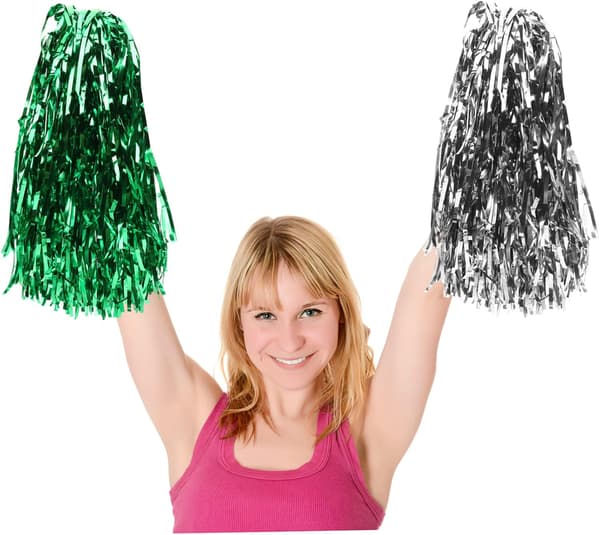24 kpl Cheerleader-palloja Metalliset Cheerleader-pompomit Cheer Po