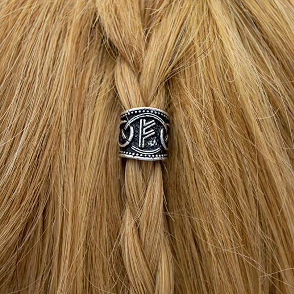 24-pack Viking Runhänge Berlock Pärla Nordisk Viking Skägg Hårhänge Silver
