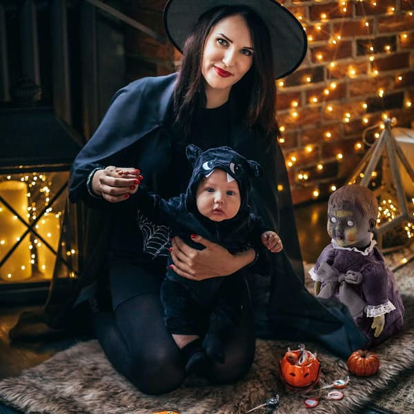 2 pcs/set Halloween Headband for Kids with Bow Decoration