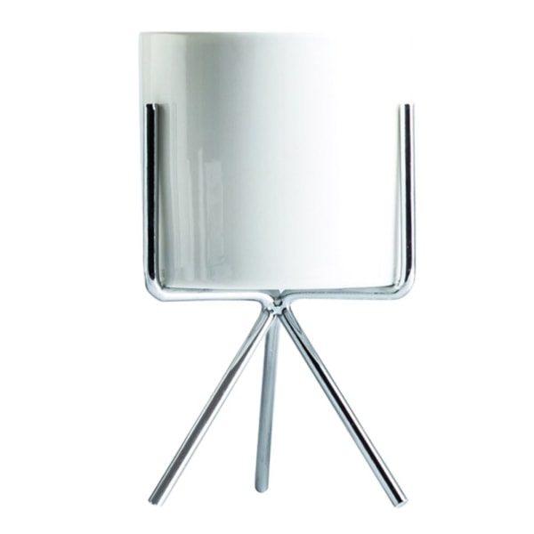 Nordisk metallväxtställ med blomkruka m-silverkruka 7,5 cm