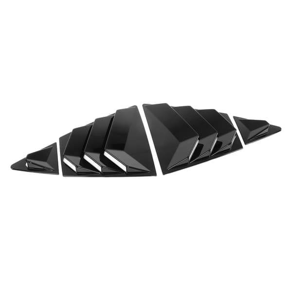 [RM]4 pcs/set Rear Side Window Louver Cover Trim Gloss Black Replacement for Corolla 2019-2021