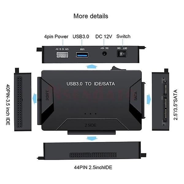 Universal USB3.0 USB 3.0 Dataöverföring till SATA IDE Combo External Converter